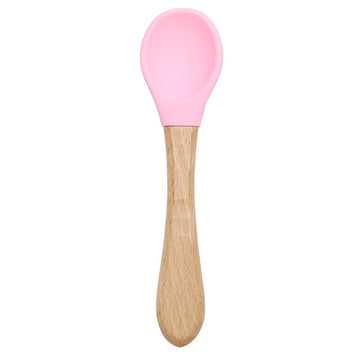 Wooden Silicone Feeding Spoon